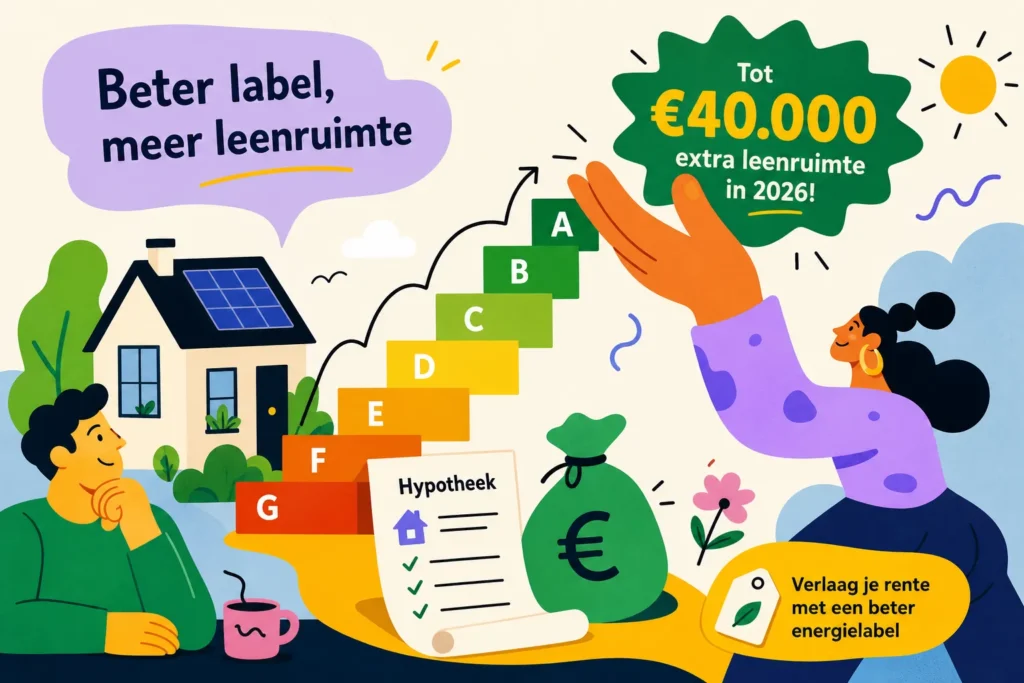 Hoeveel extra kun je lenen met een beter energielabel?
